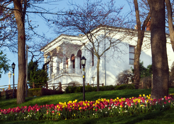 Emirgan Korusunda Laleler ve Beyaz Köşk